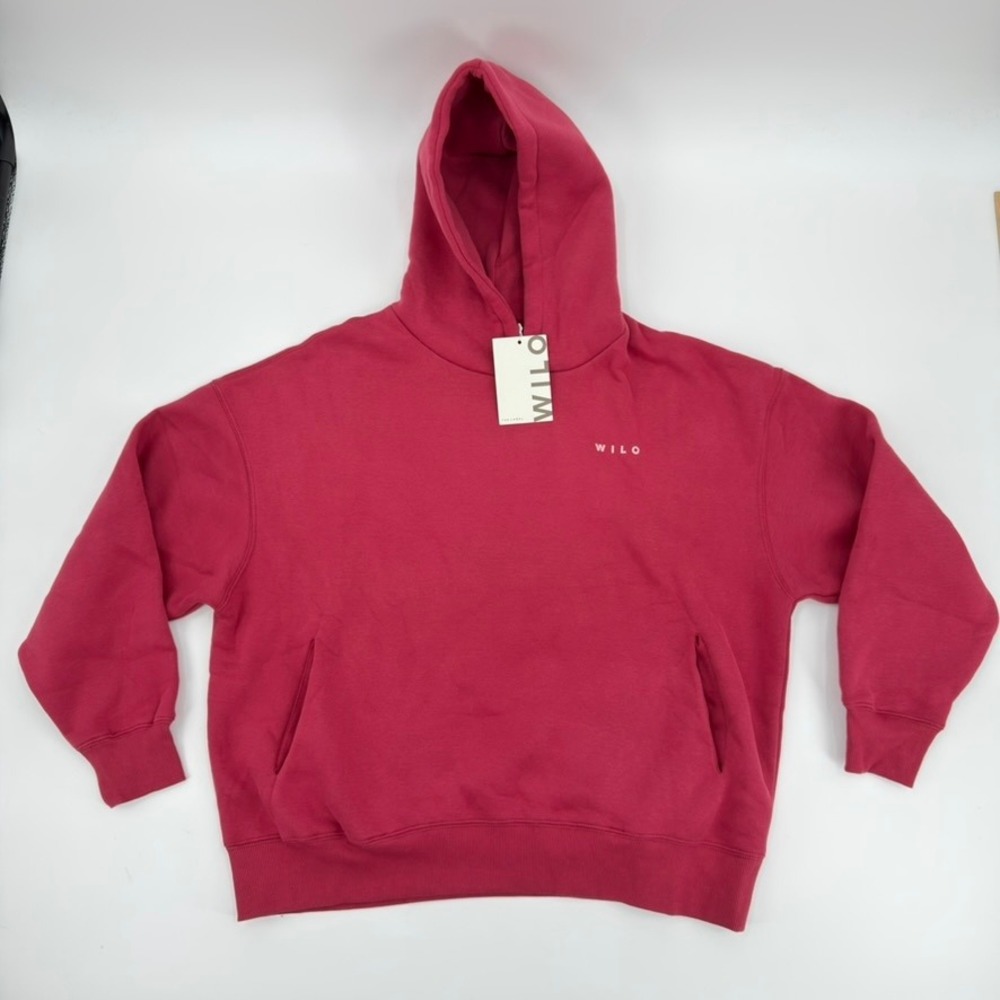 WILO THE LABEL Love The Journey Hoodie Raspberry Pink Women Small NWT